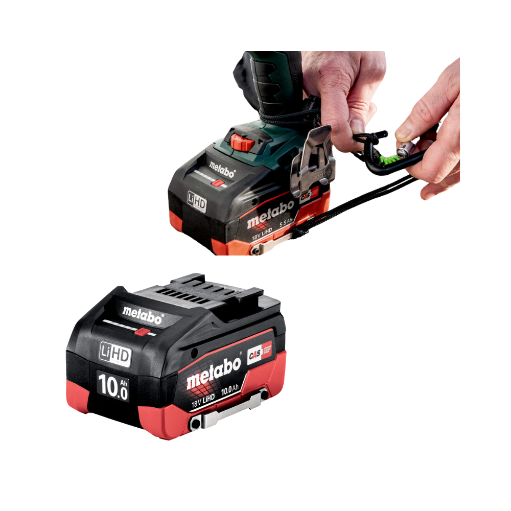 Metabo 18V 10Ah LiHD Battery Pack with Drop Secure 624991000