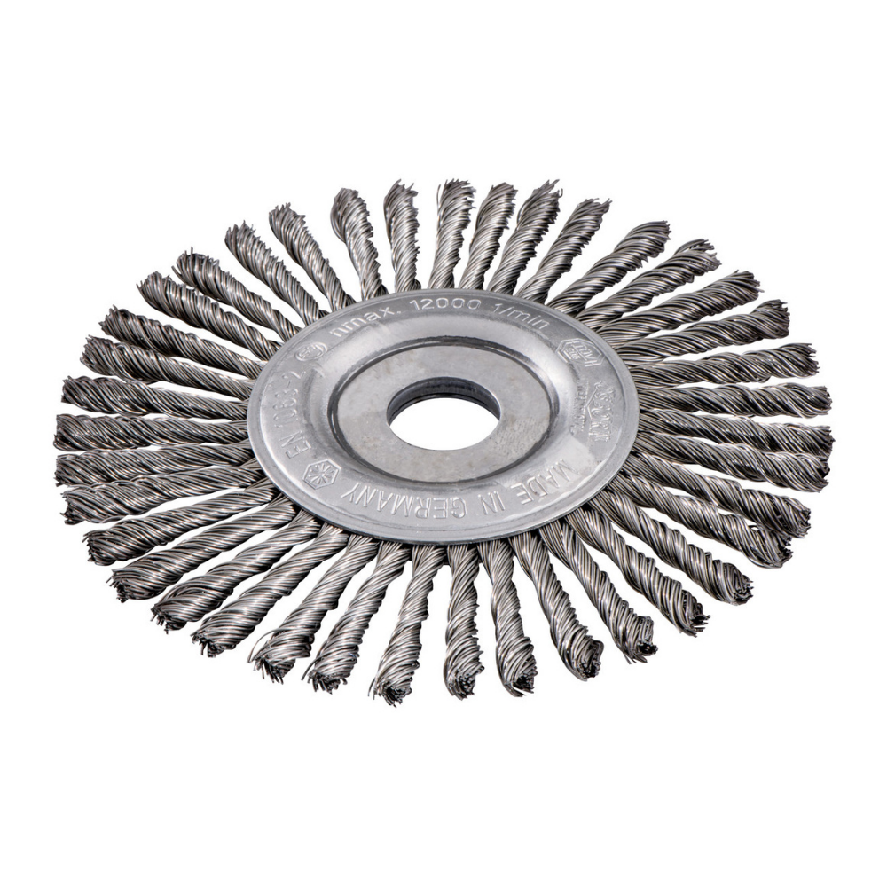 Wire Wheel for Pipeline 125 x 6 mm (steel wire, twisted)