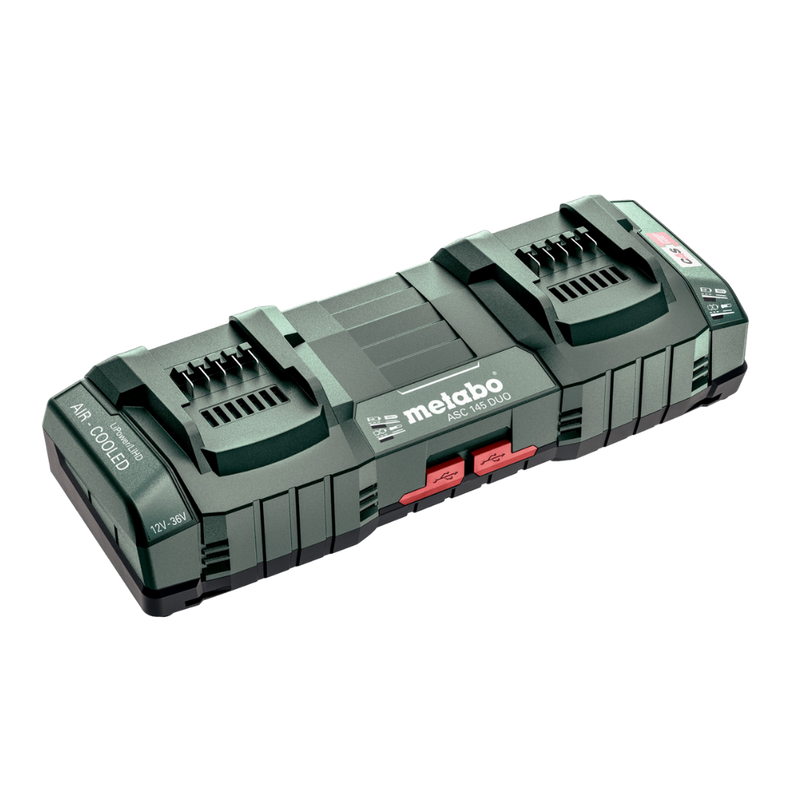 Metabo ASC 145 DUO, 12-36V Dual Quick Charger, Air Cooled (627498000)